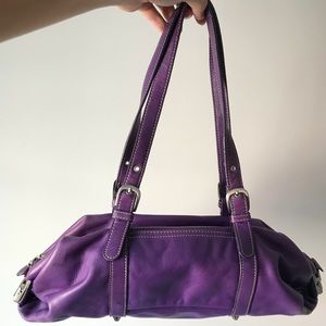 Gently used Tignanello purple leather bag.